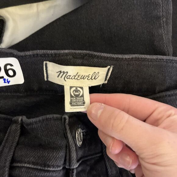 Madewell Black Jeans Cali Demi-Boot 25 Womens Gray Classic Normcore Neutral - Picture 8 of 10